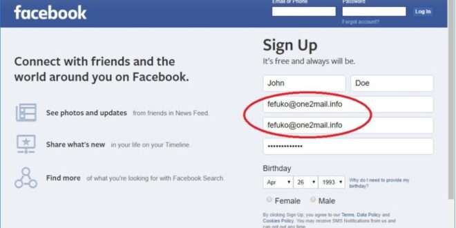 Create a Facebook account without a phone number