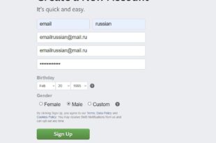 create a Russian Facebook account