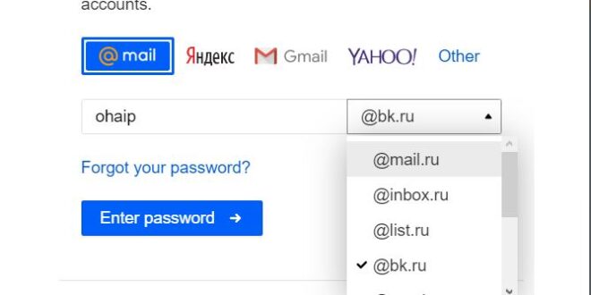 login to a Russian account